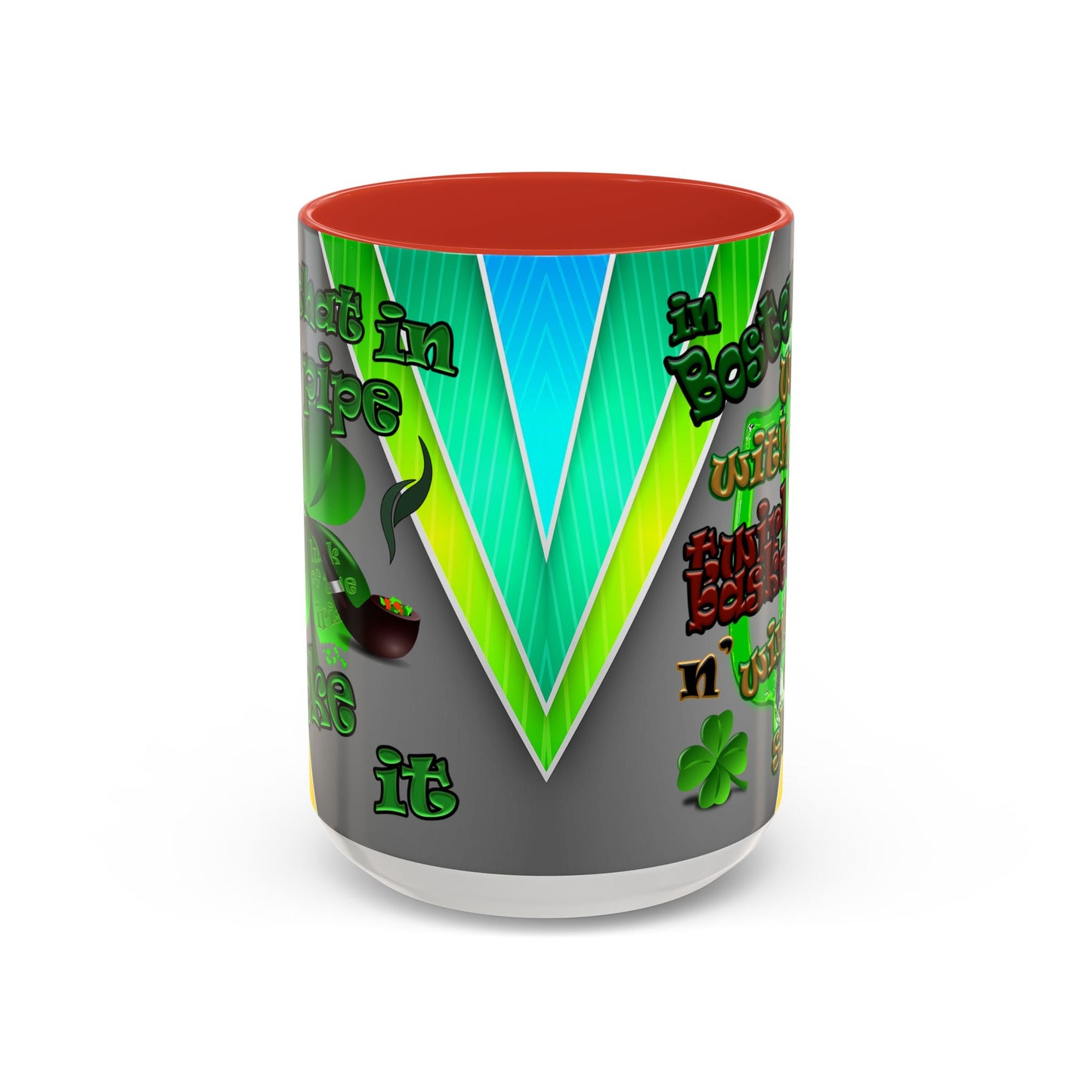celtics logo - Accent Mug (rainbow split)