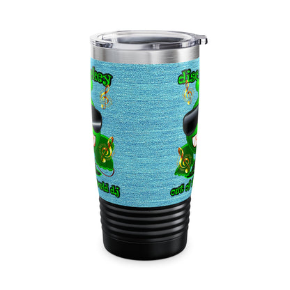 disc jockey - Ringneck Tumbler, 20oz (faded blue)