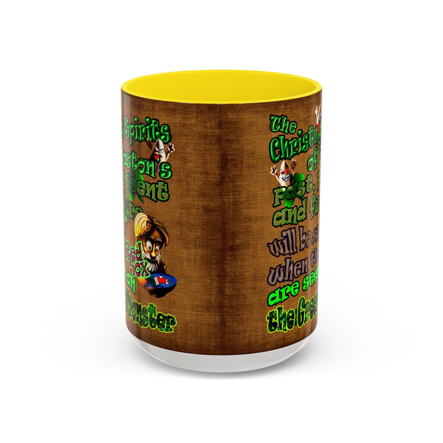 christmas spirits of boston - Accent Mug (brown papyrus)