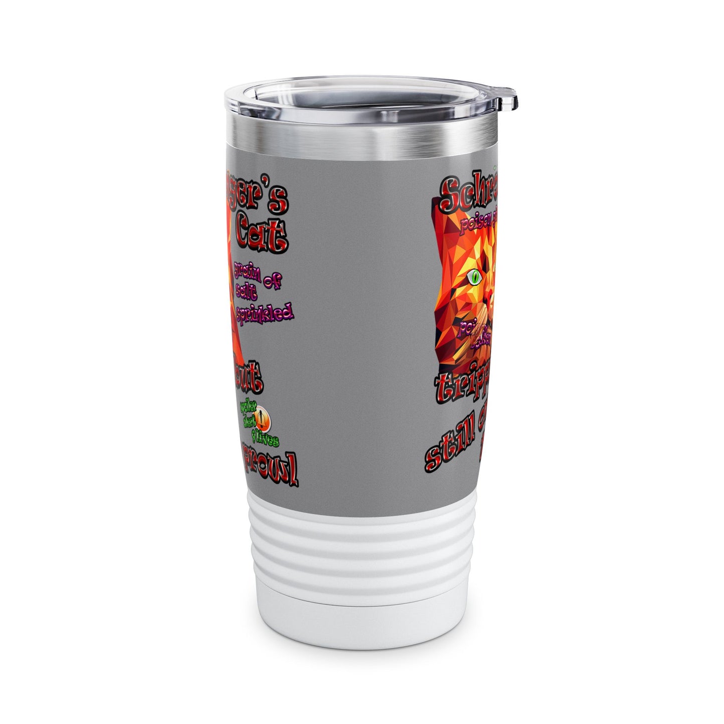 schrodinger's cat - Ringneck Tumbler, 20oz (grey)