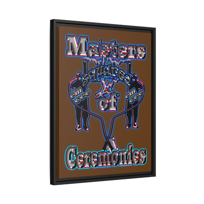 em cee squared - framed canvas art (brown)