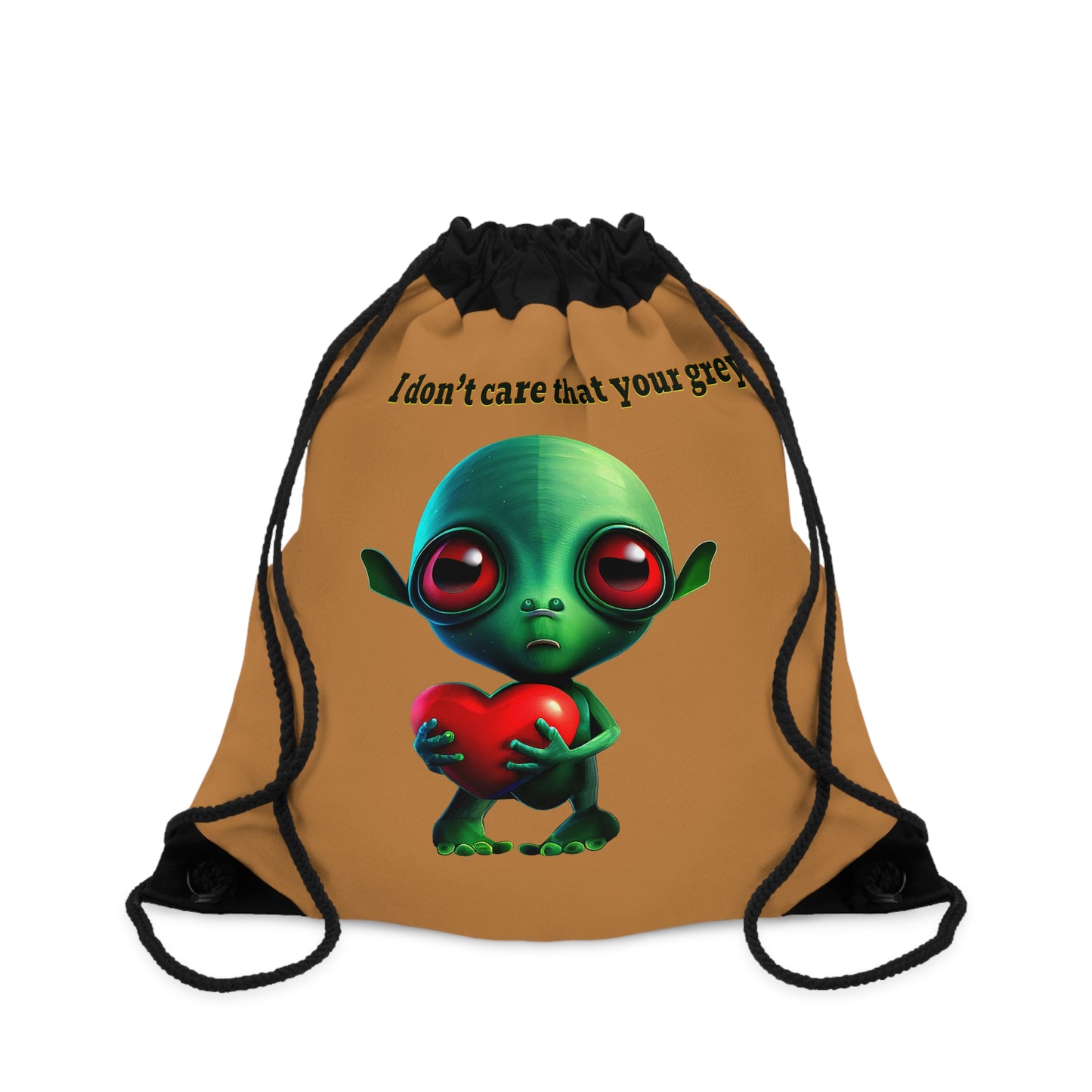 I don't care that your grey - Drawstring Bag (light brown)