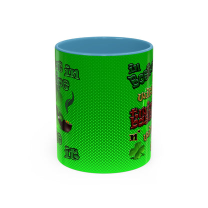 celtics logo - Accent Mug (logo green)
