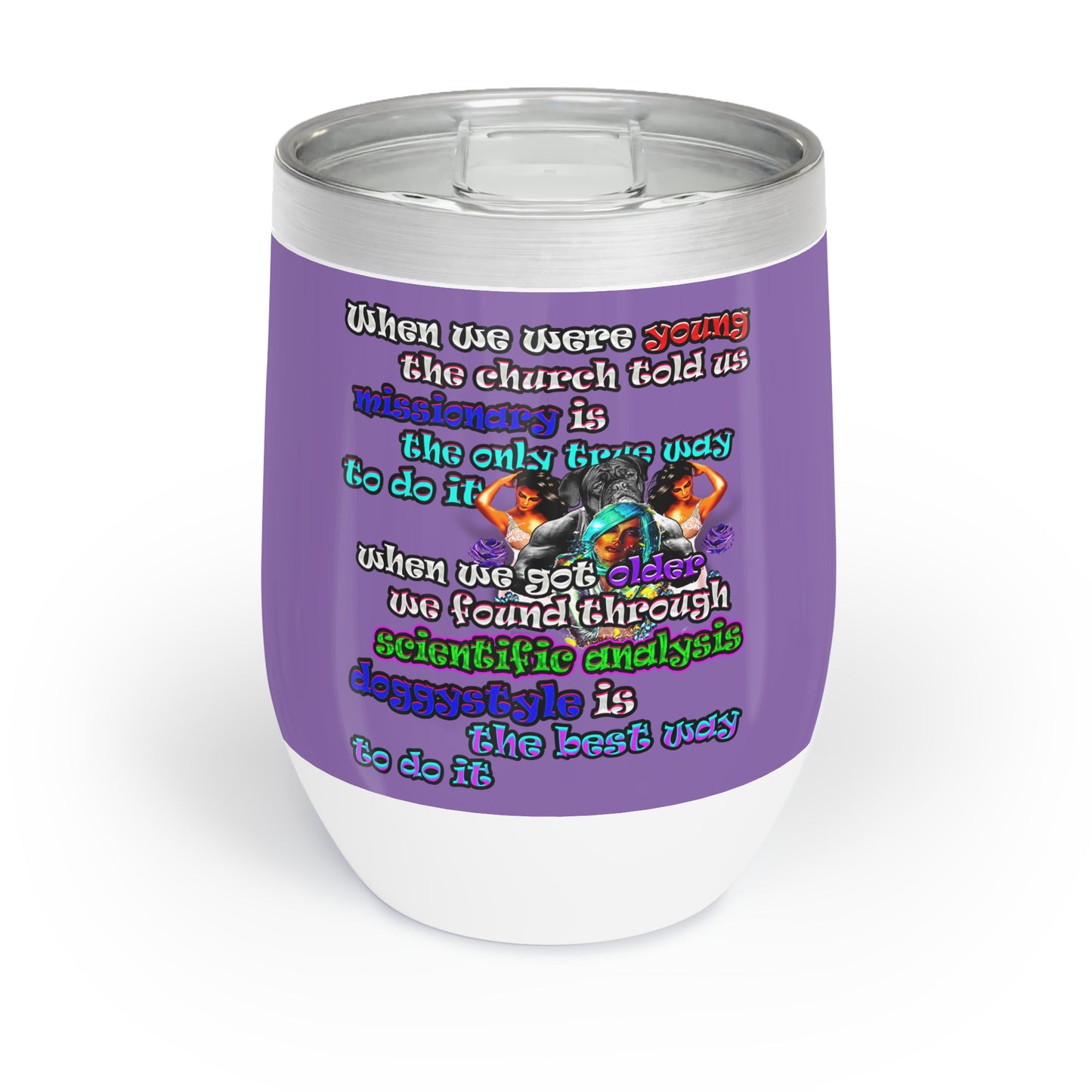 doggystyle - Chill Wine Tumbler (light purple)