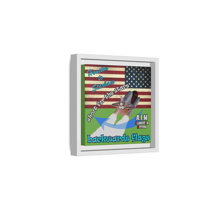 shoot for the stars - framed canvas art (green)