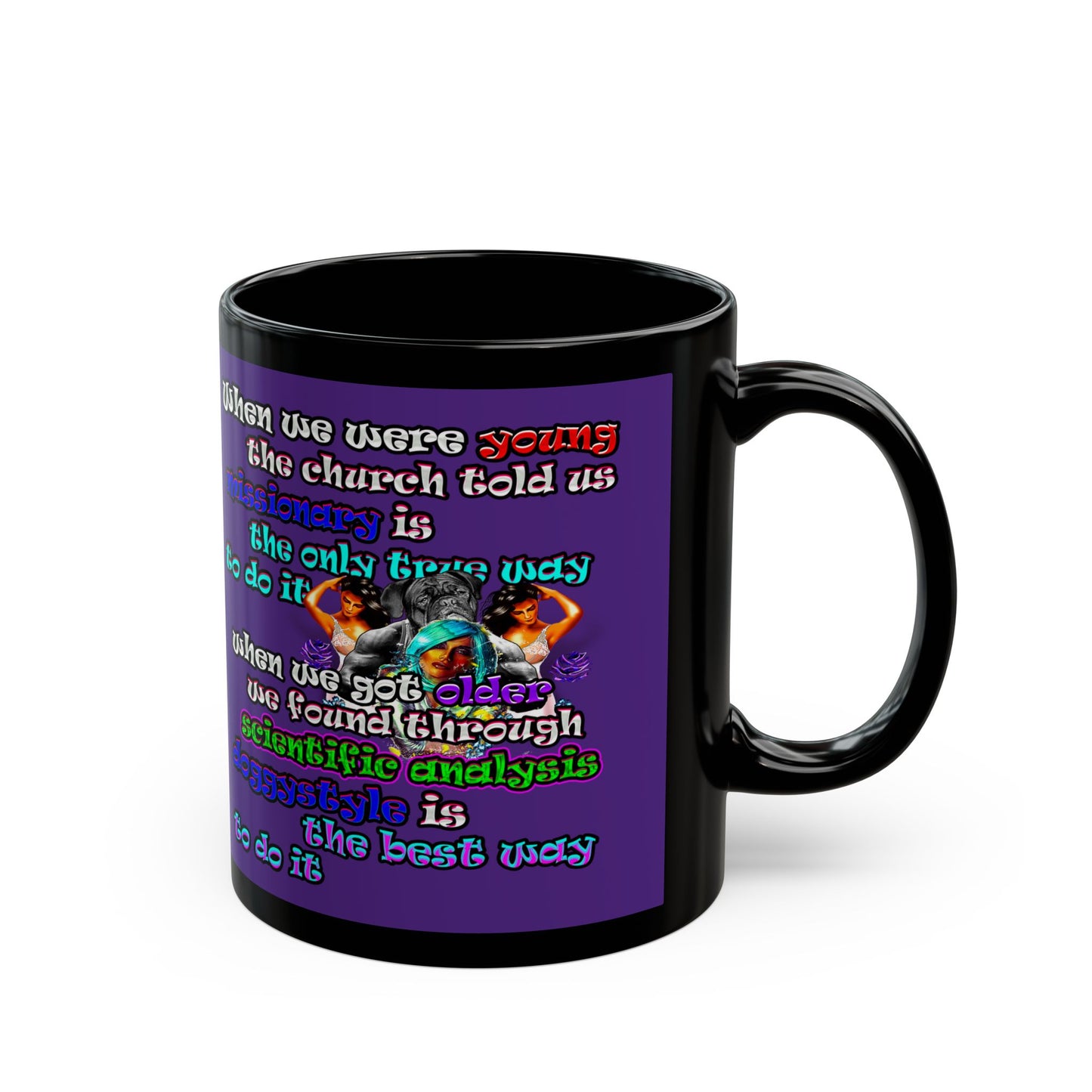 doggystyle - Black Mug (purple)