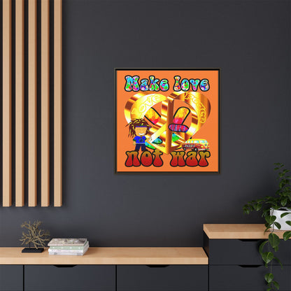 love peace - framed canvas art (crusta)