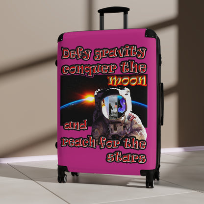 defy conquer reach - Suitcase (pink)