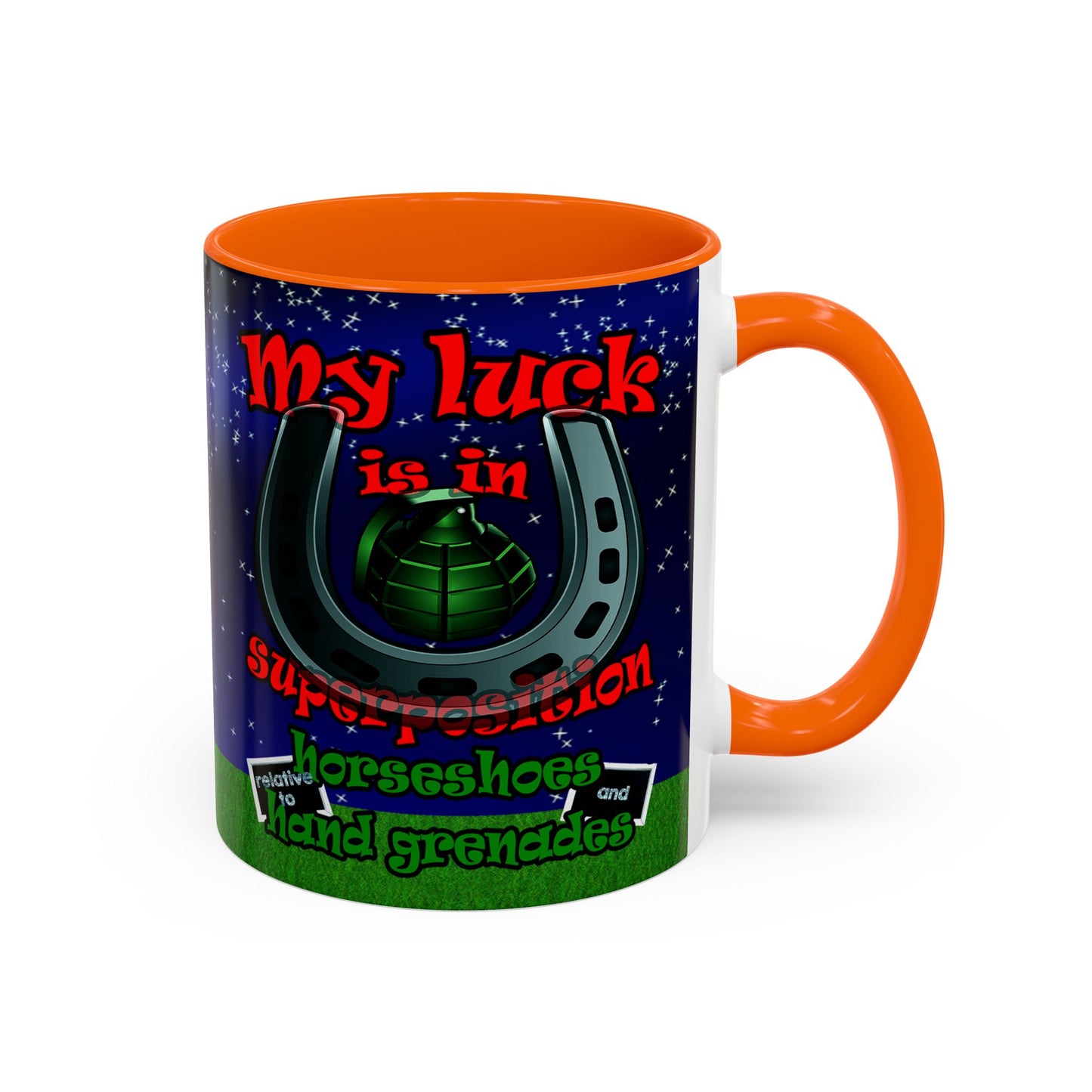 my luck - Accent Mug ('snoops' background)