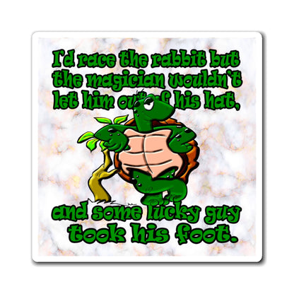 turtle race - Magnets - (white marble)