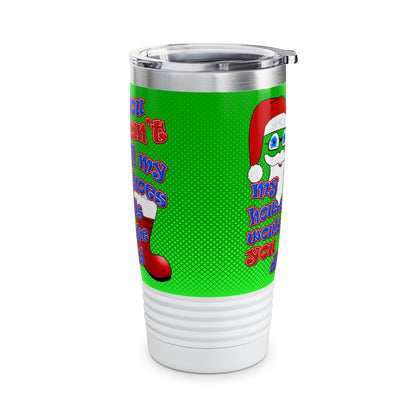 santa's shoes - Ringneck Tumbler, 20oz (logo green)