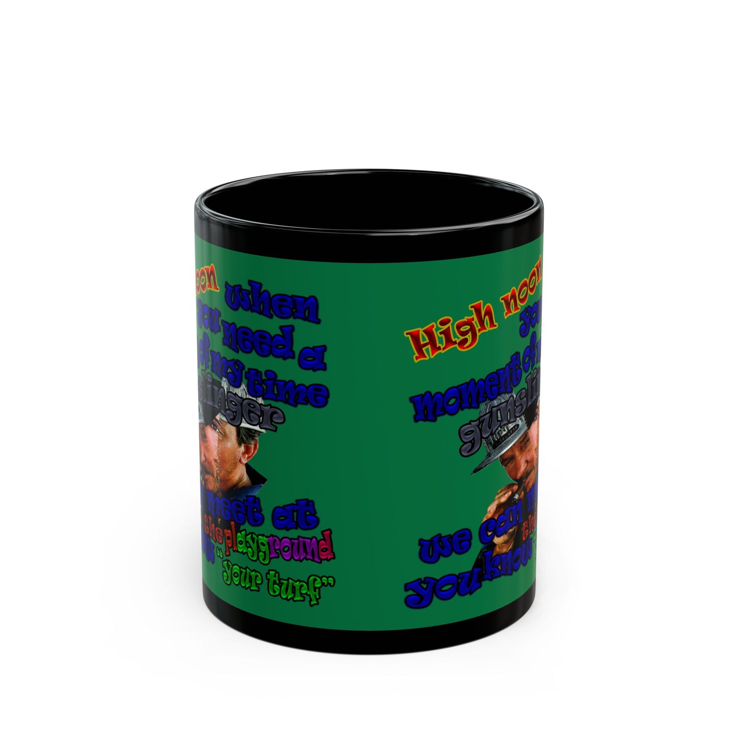 high noon - Black Mug (dark green)