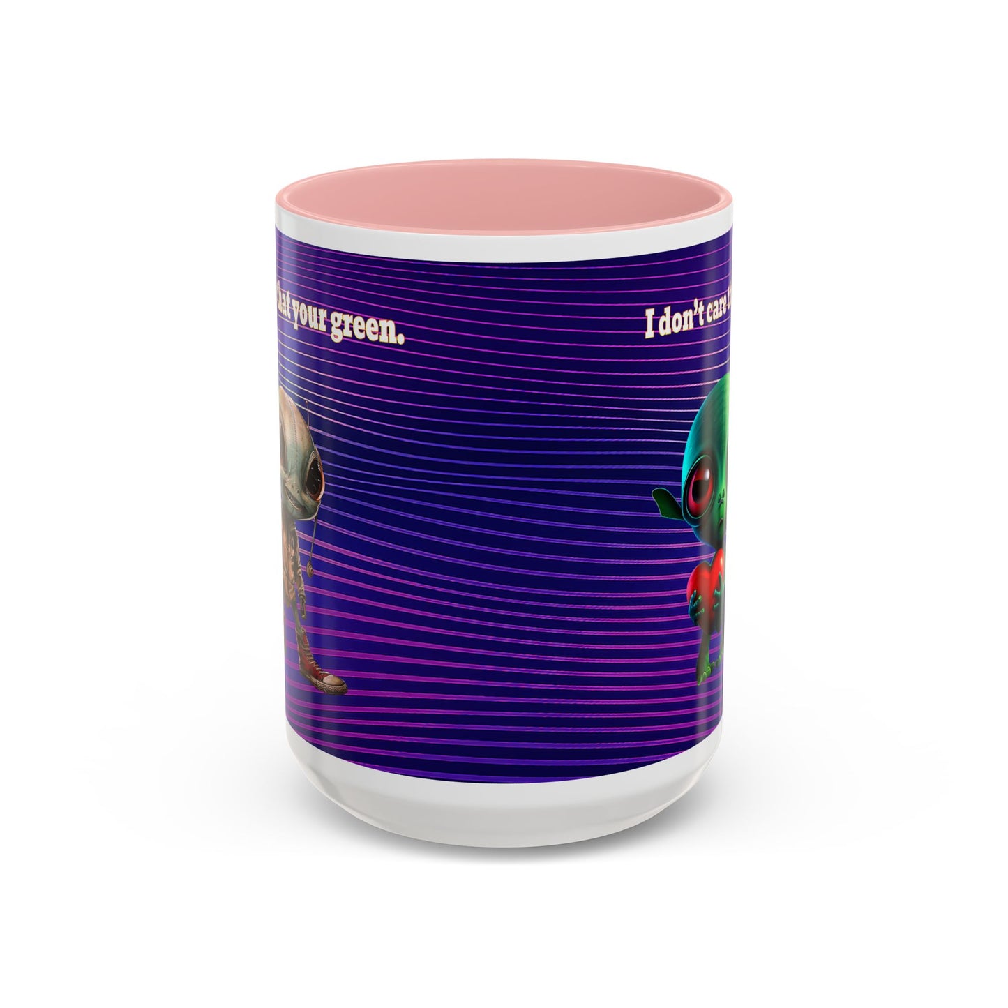 I don't care that your grey - Accent Mug (purple wave)