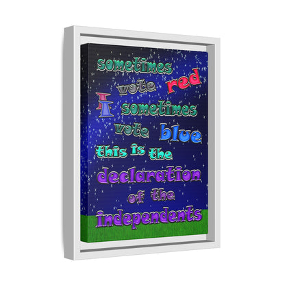 declaration of the independents - framed canvas art ('snoops' background)
