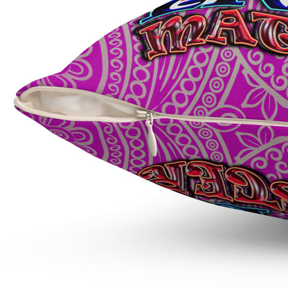 rw&b lives matter - Spun Polyester Square Pillow - (pink swirl)