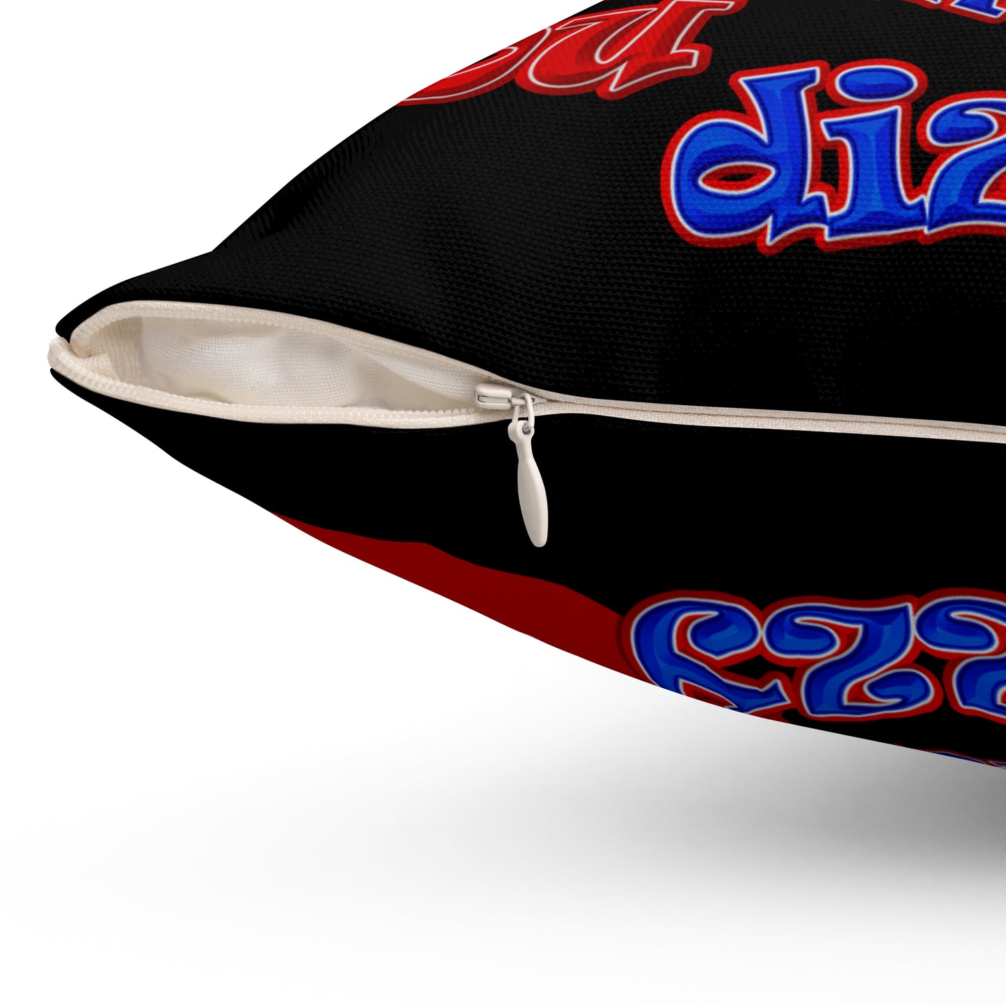 santa's shoes - Spun Polyester Square Pillow - (black)
