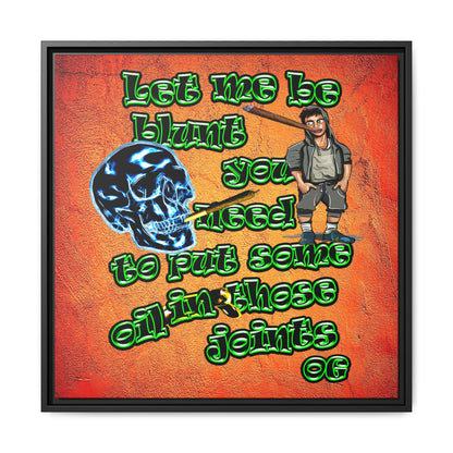 og - framed canvas art (burnt orange)