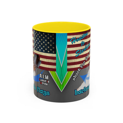 shoot for the stars - Accent Mug (rainbow split)