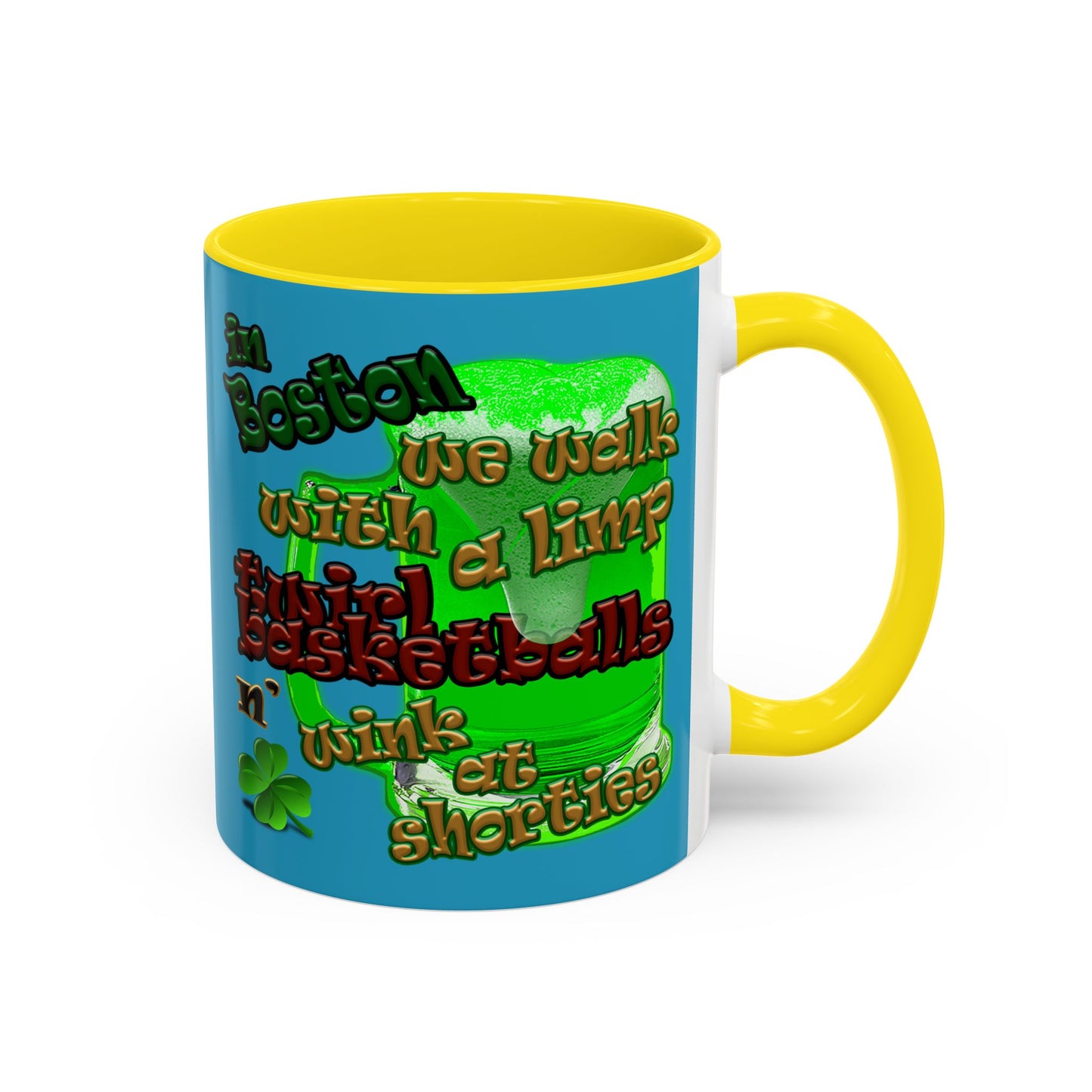 celtics logo - Accent Mug (turquoise)