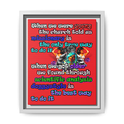 doggystyle - framed canvas art (red)