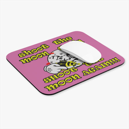 shoot the moon again - Mouse Pad (Rectangle) (light pink)