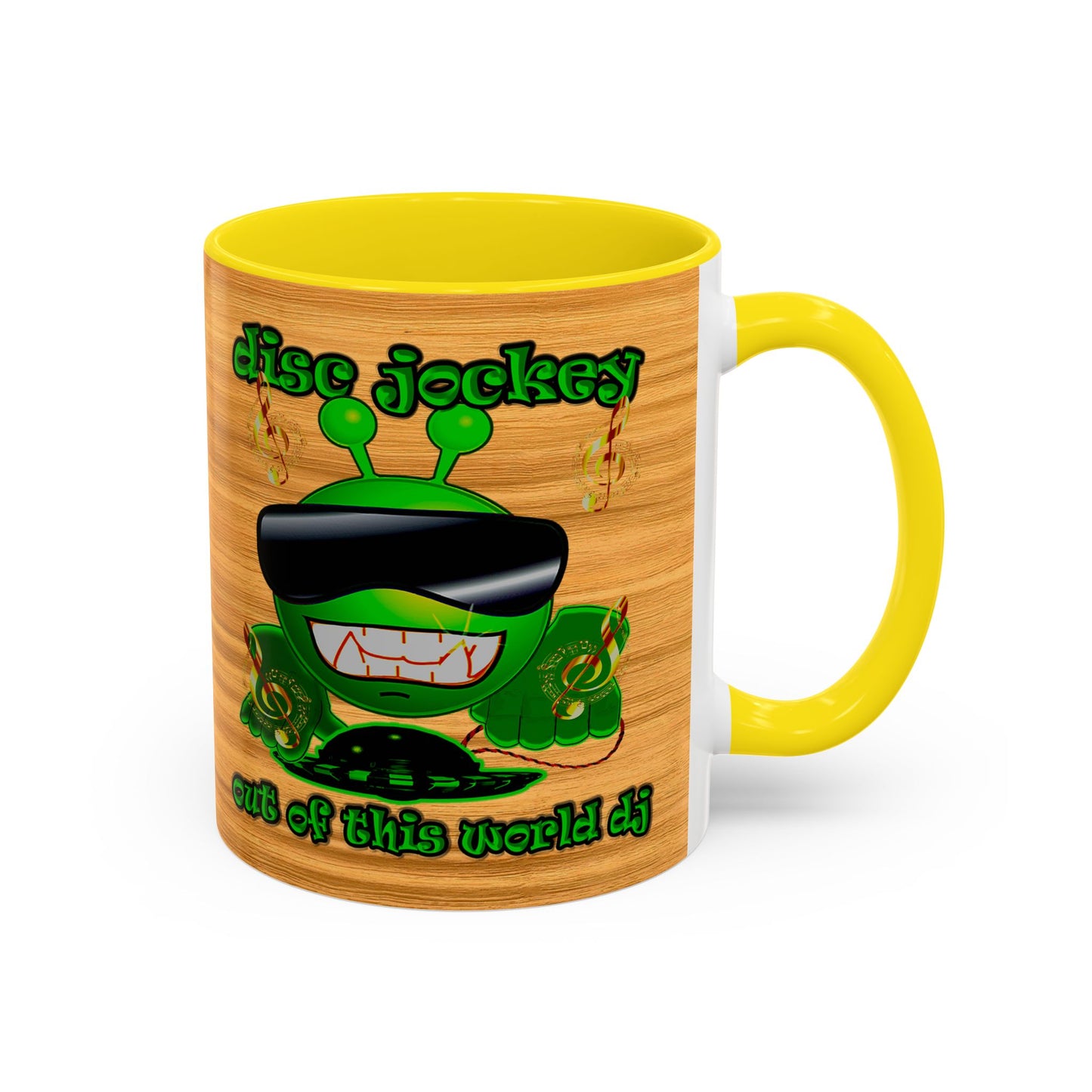 disc jockey - Accent Mug (butterscotch wood finish)