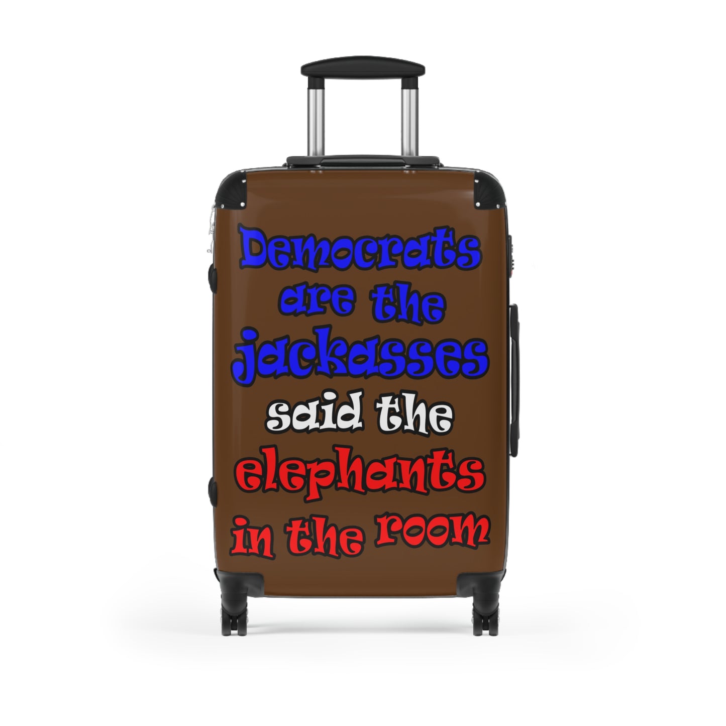 donkeys and elephants - Suitcase (brown)