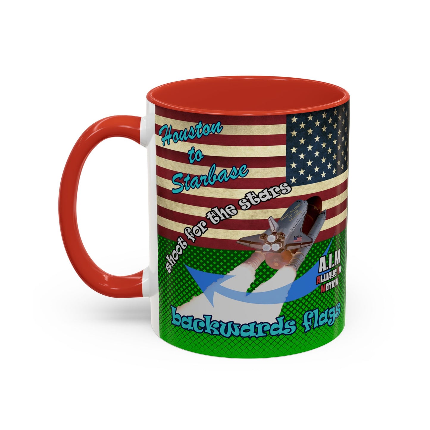 shoot for the stars - Accent Mug (logo green)