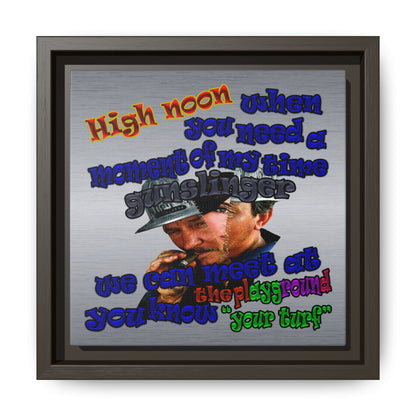 high noon - framed canvas art (brushed nickel)