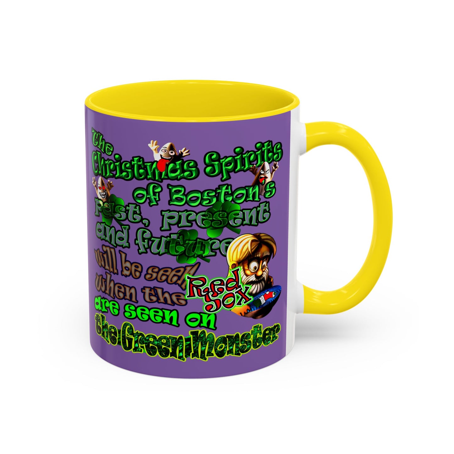 christmas spirits of boston - Accent Mug (light purple)