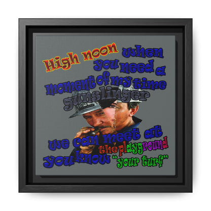 high noon - framed canvas art (dark grey)