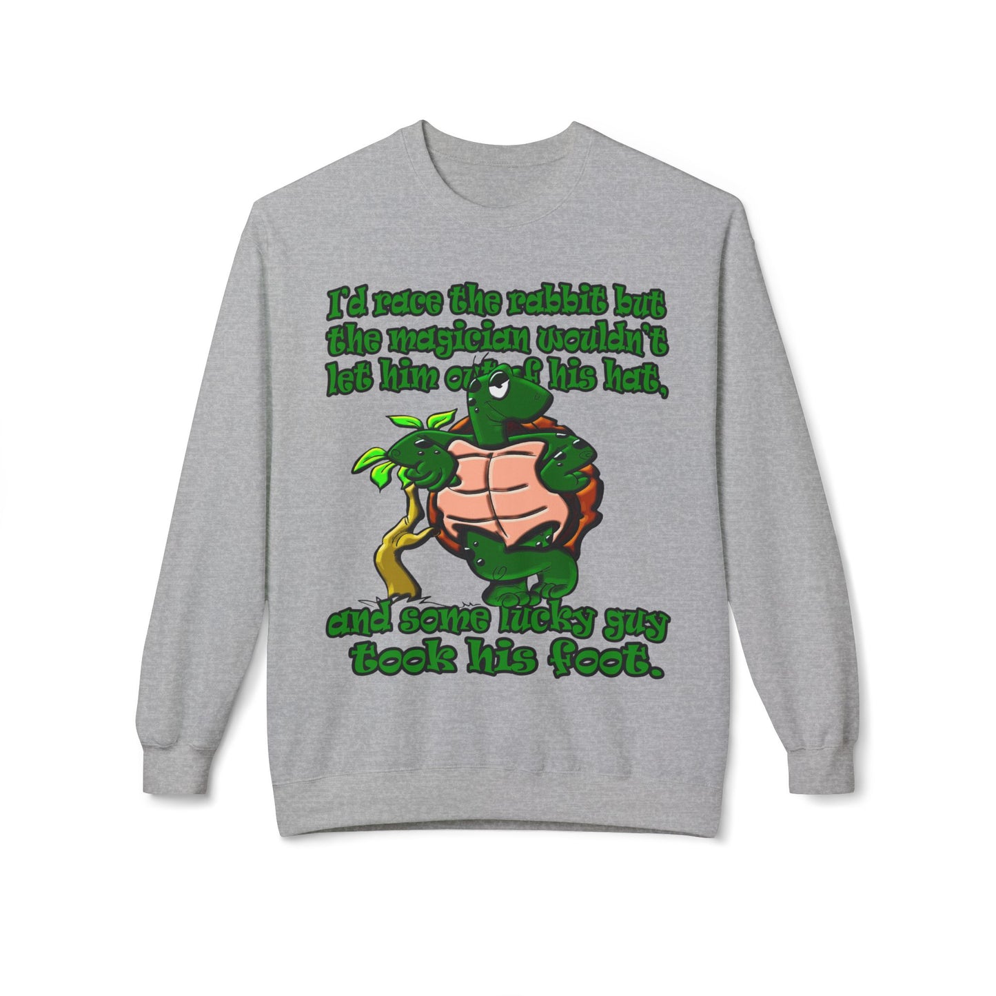 turtle race - Unisex Midweight Softstyle Fleece Crewneck Sweatshirt