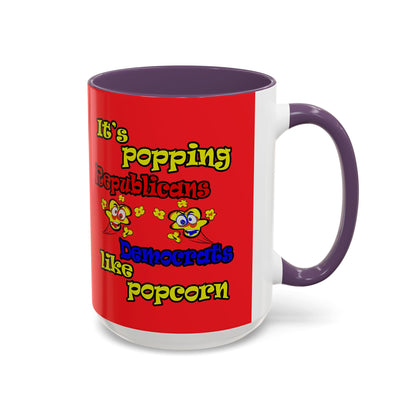 popping like popcorn - Accent Mug (red)