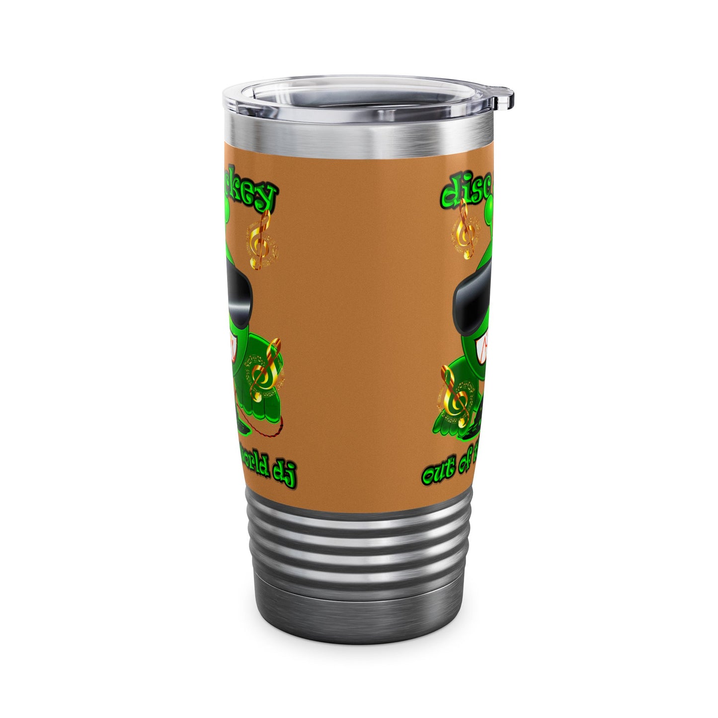 disc jockey - Ringneck Tumbler, 20oz (light brown)