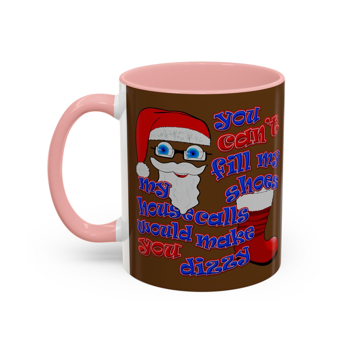 santa's shoes - Accent Mug (brown)