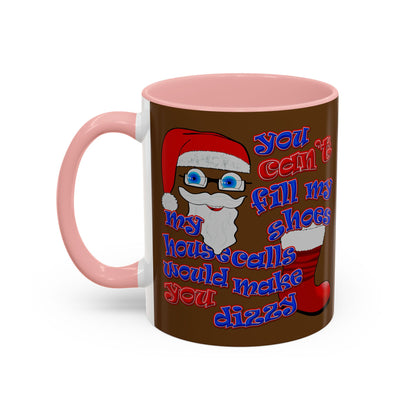 santa's shoes - Accent Mug (brown)
