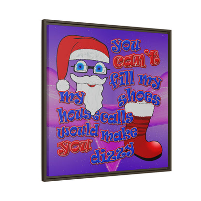 santa's shoes - framed canvas art (purple-pink wave)