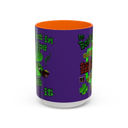 celtics logo - Accent Mug (purple)