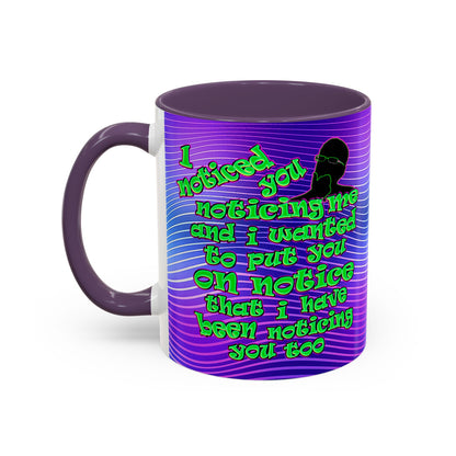 noticed you noticing - Accent Mug (purple wave)