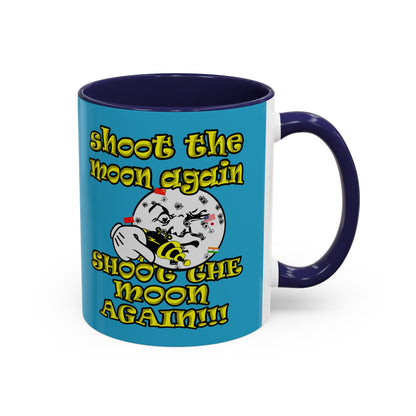 shoot the moon again - Accent Mug (turquoise)