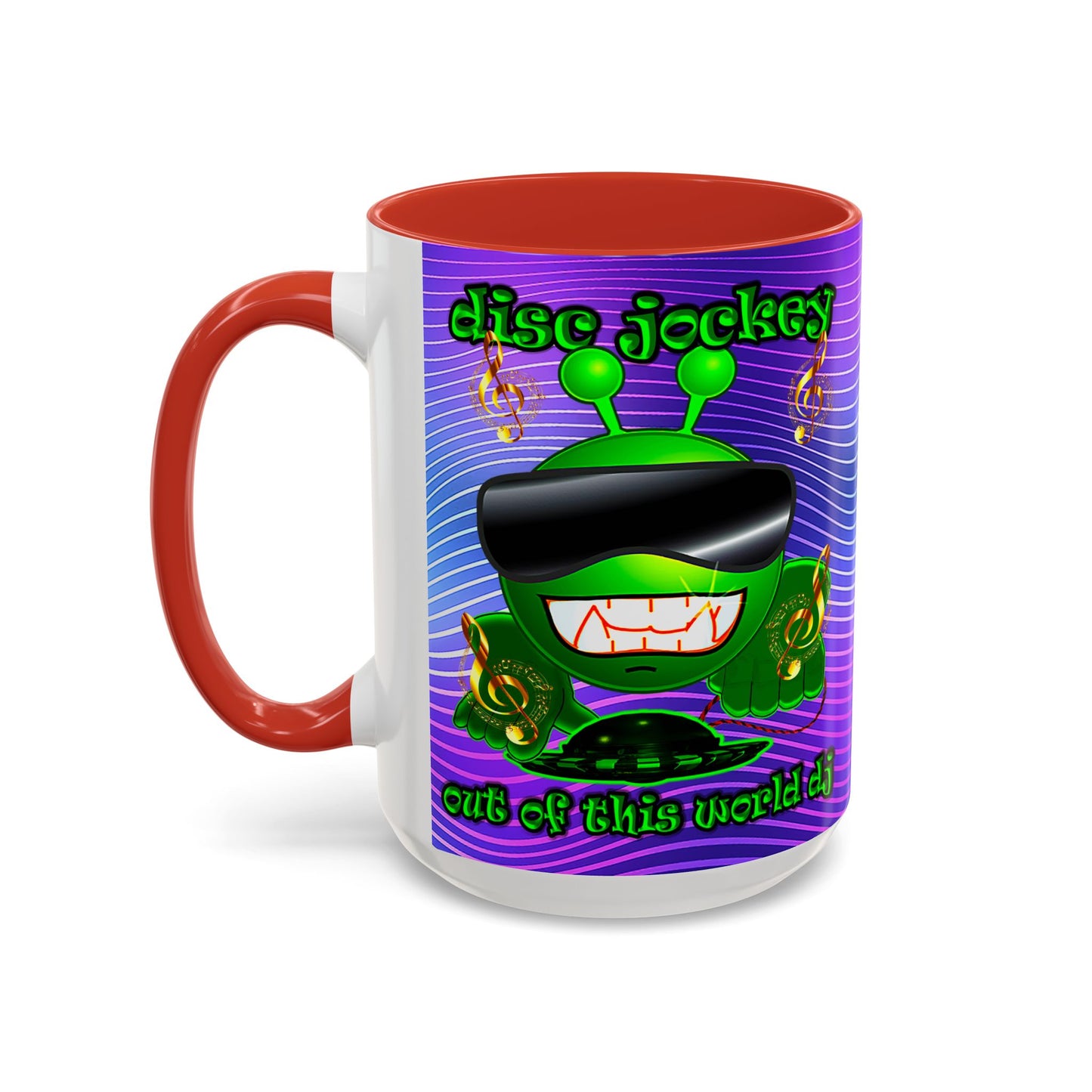 disc jockey - Accent Mug (purple wave)
