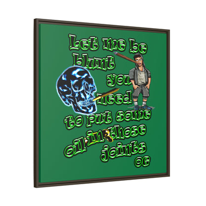 og - framed canvas art (dark green)