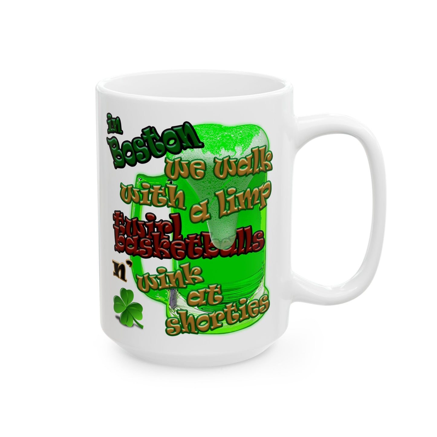 celtics logo - White Mug