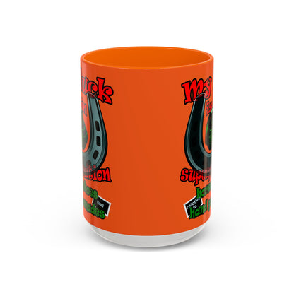 my luck - Accent Mug (orange)