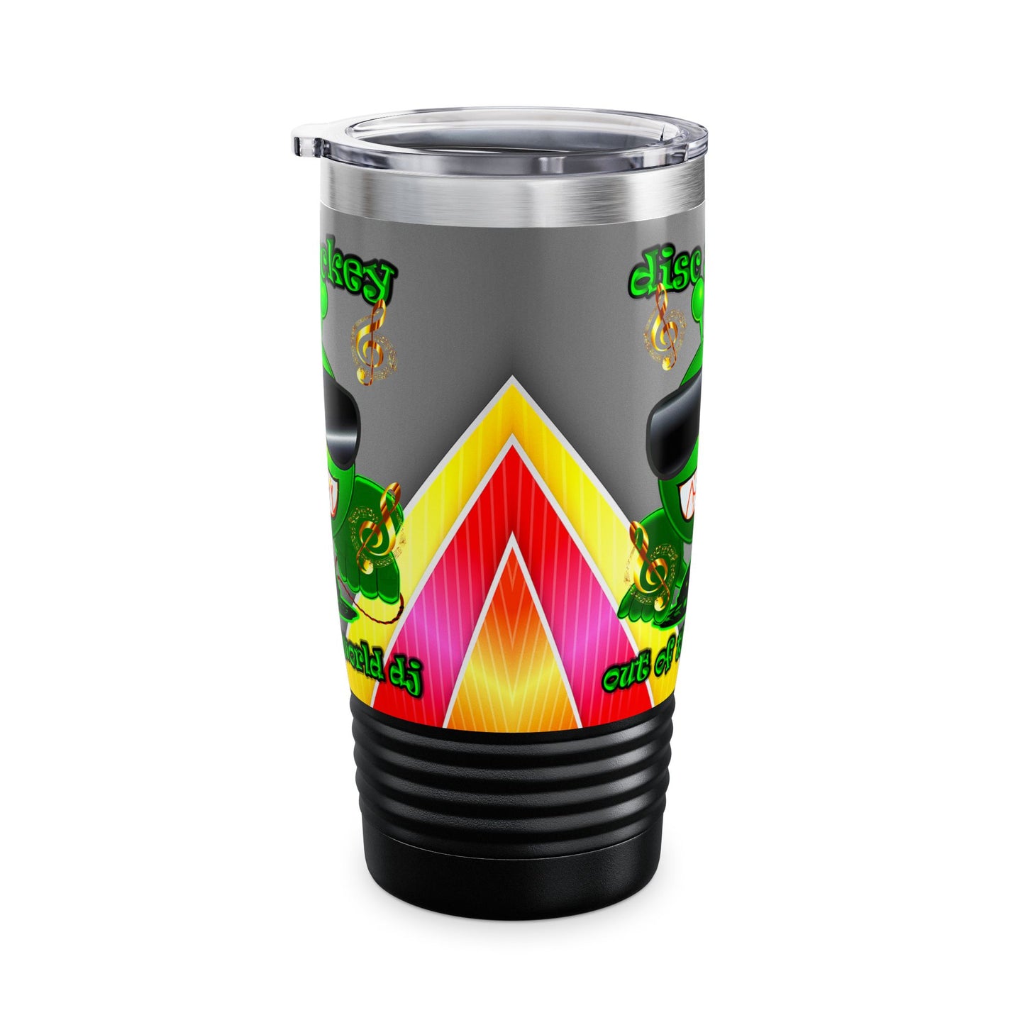 disc jockey - Ringneck Tumbler, 20oz (rainbow split)
