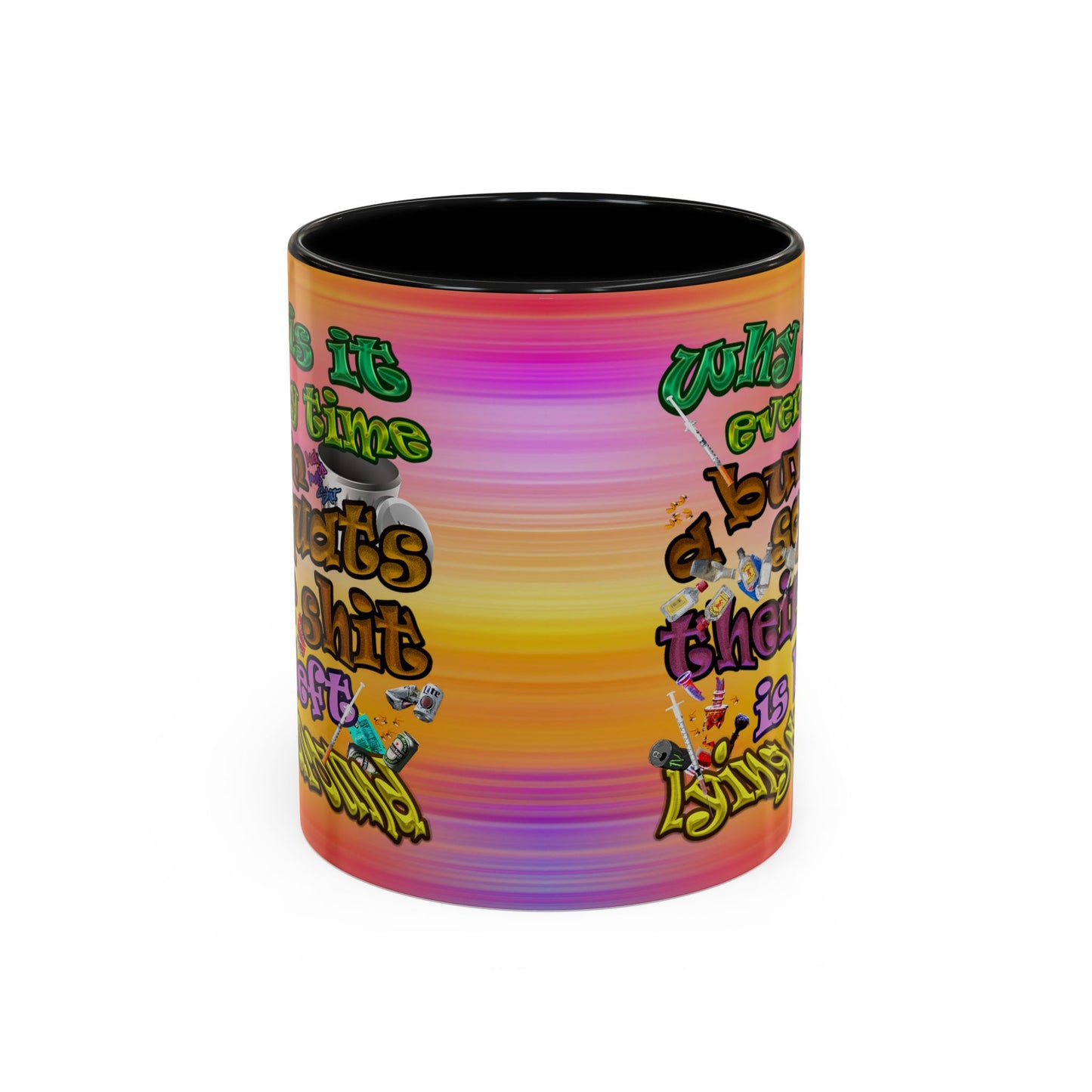 the bum's shit - Accent Mug (color blur)