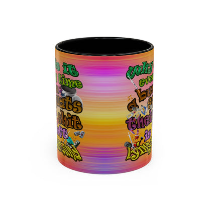 the bum's shit - Accent Mug (color blur)