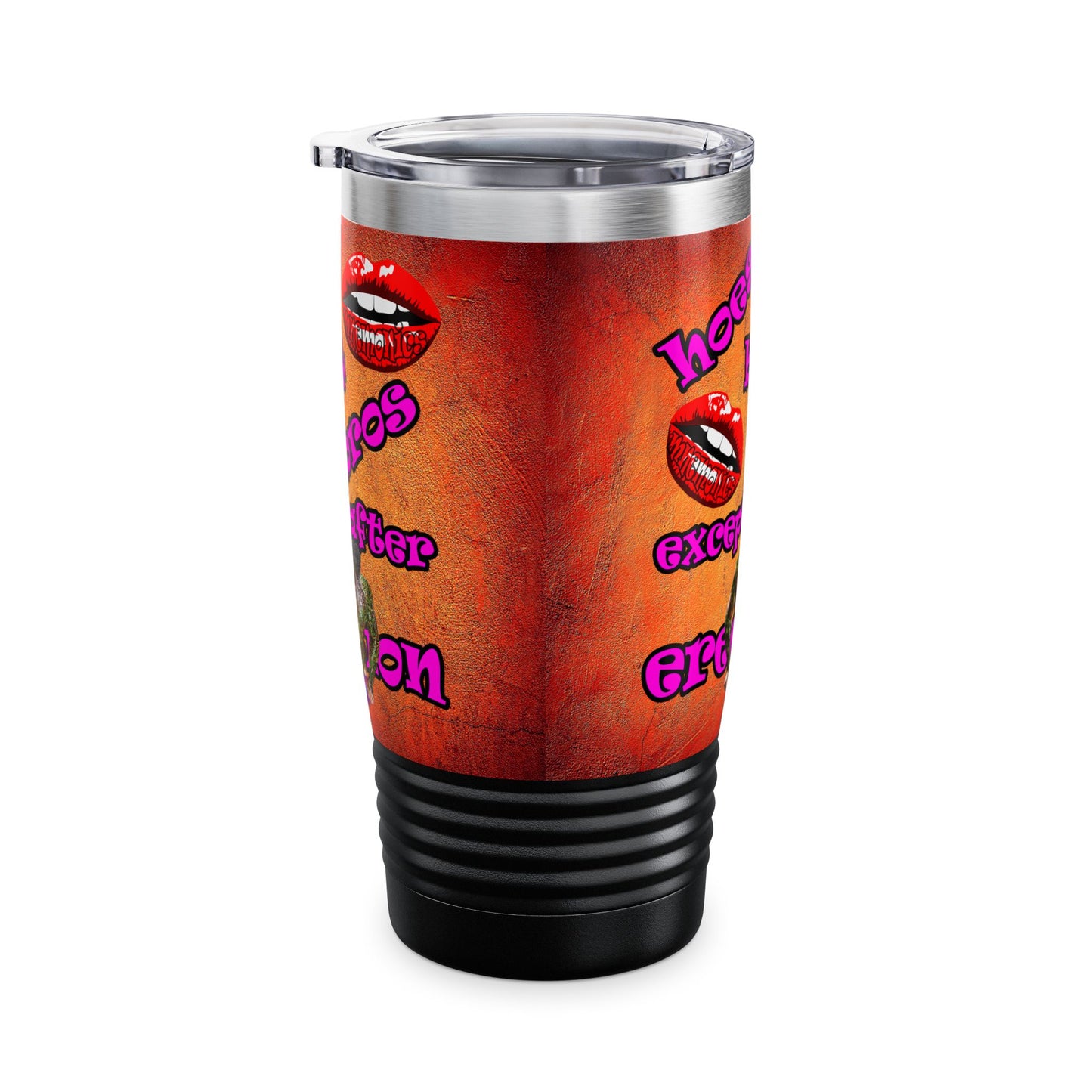 hoes b4 bros - Ringneck Tumbler, 20oz (burnt orange)