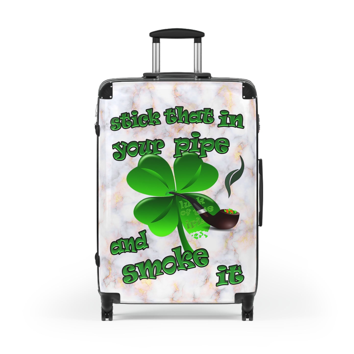 stick that in your pipe and smoke it - Suitcase (white marble)