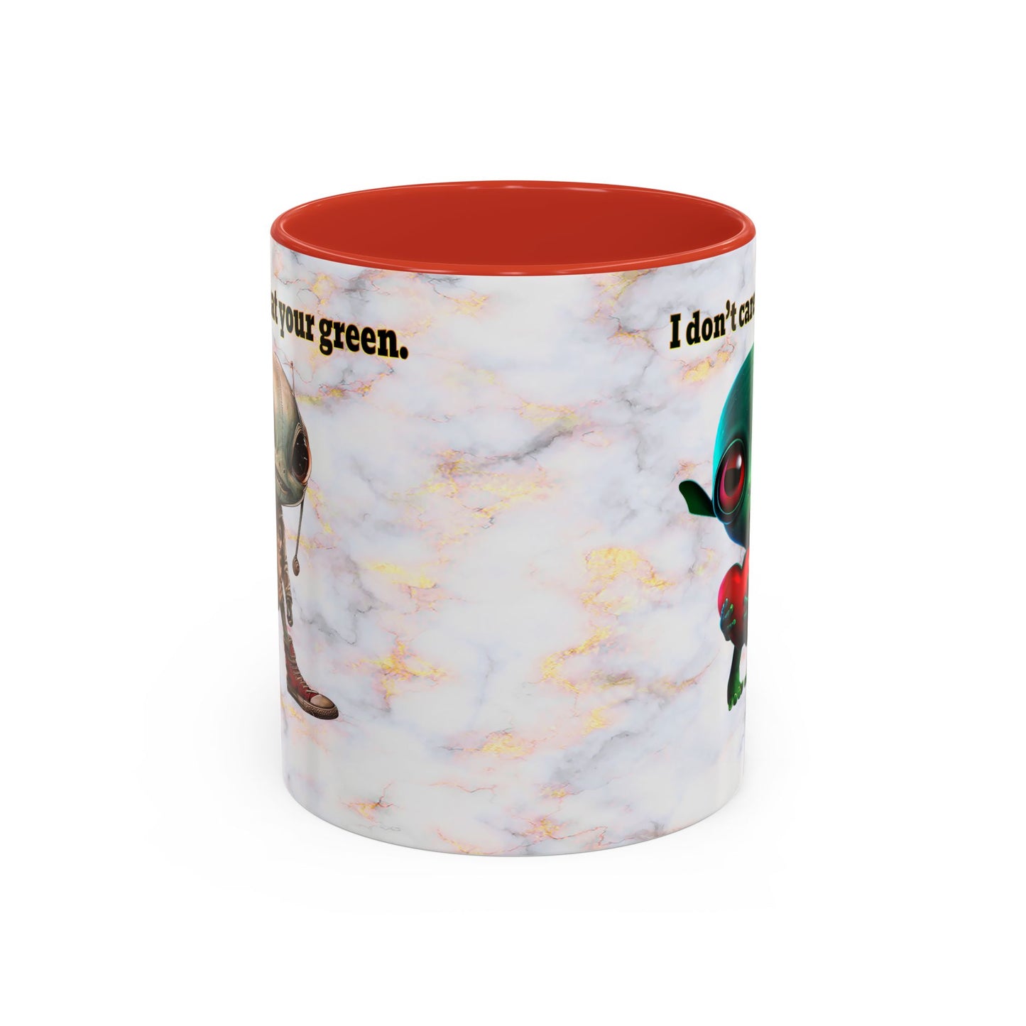 I don't care that your grey - Accent Mug (white marble)